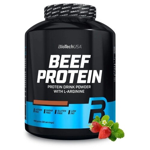 Протеин BioTechUSA Beef Protein, 1816 гр., клубника