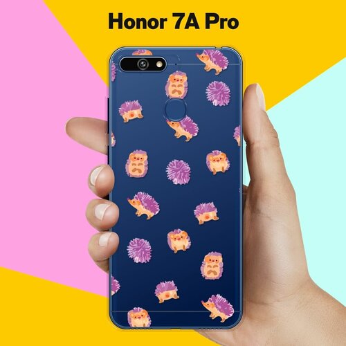 Силиконовый чехол Узор из ёжиков на Honor 7A Pro силиконовый чехол узор из ёжиков на honor 30i