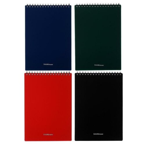 Блокнот А5 60 листов в клетку на гребне Classic пластиковая обложка блок офсет 563₽