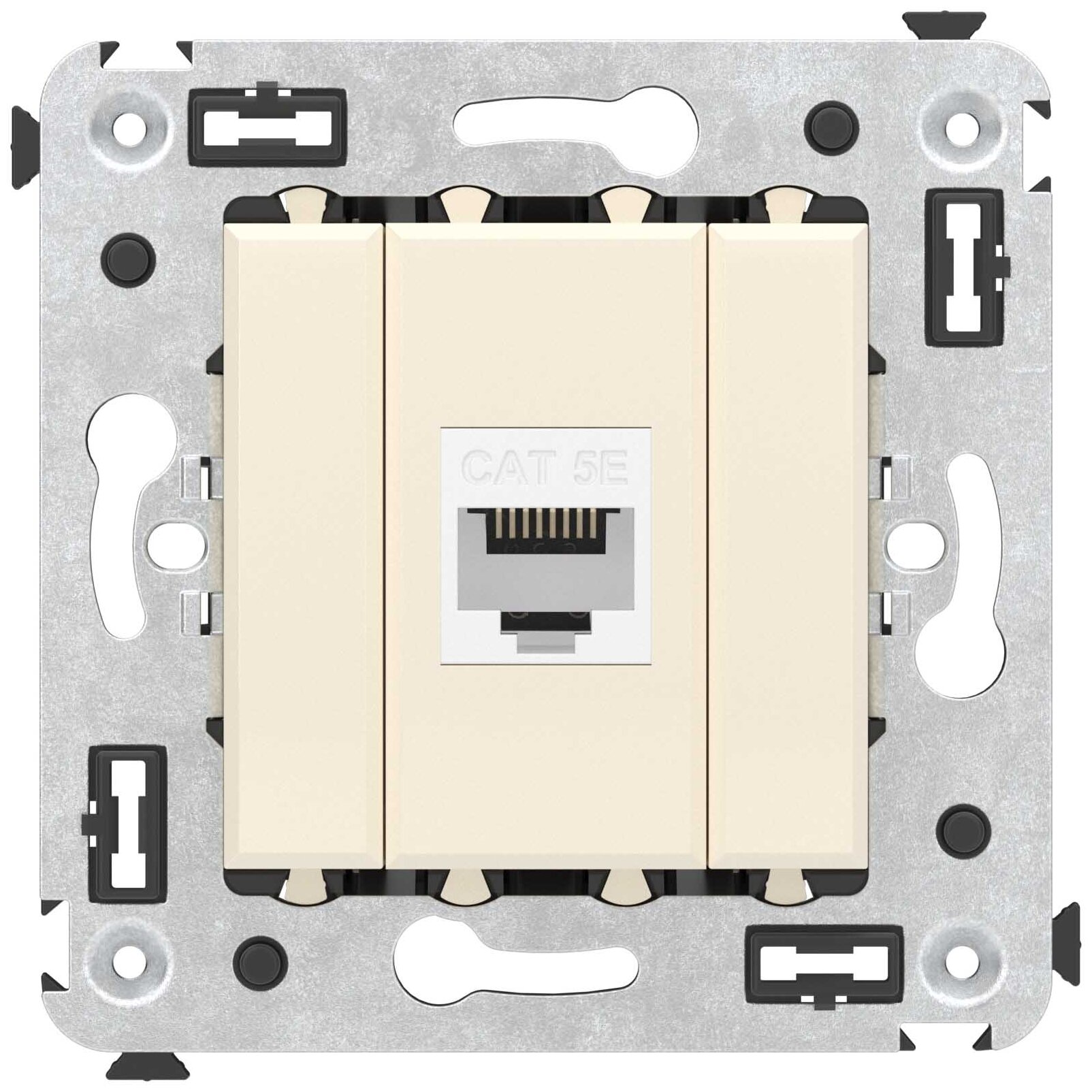 Розетка компьютерная 1-м СП Avanti «Ванильная дымка» RJ45 кат.5E без шторок механизм DKC 4405663