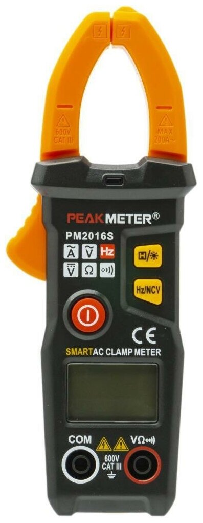 Клещи токоизмерительные цифровые PeakMeter PM2016S