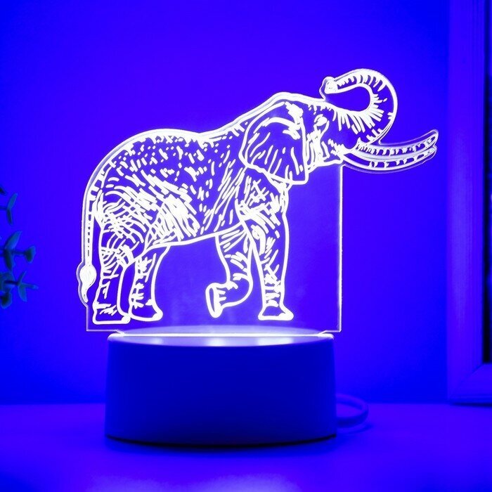 Светильник "Слон" LED белый 16х9,5х13 см RISALUX - фотография № 1