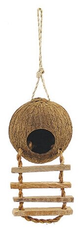 TRIOL™ Домик для птиц из кокоса с лестницей, 450мм - фотография № 4