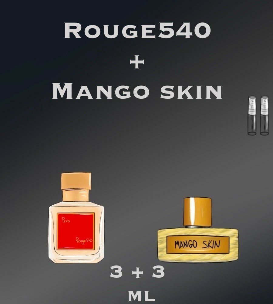 Набор духи crazyDanKos Baccarat Rouge 540 + Mango Skin (Спрей 3+3 мл)