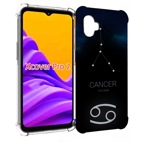 чехол mypads красная шапочка для samsung galaxy xcover pro 2 задняя панель накладка бампер Чехол MyPads знак зодиака рак 2 для Samsung Galaxy Xcover Pro 2 задняя-панель-накладка-бампер