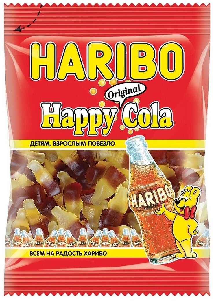 Жевательный мармелад Haribo Happy Cola / Харибо Счастливая Кола 100гр (германия)