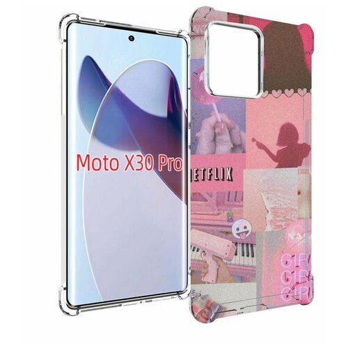 Чехол MyPads Розовый-вайб для Motorola Moto X30 Pro задняя-панель-накладка-бампер