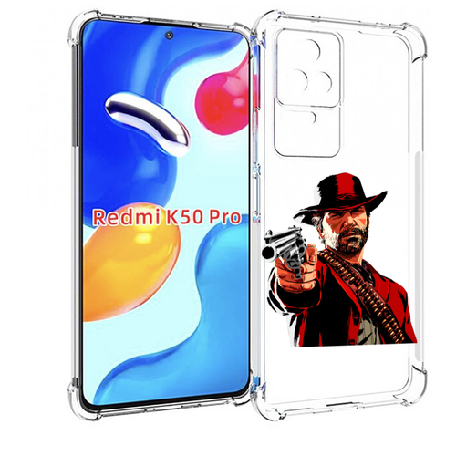 Чехол MyPads Red-Dead-Redemption-2-РДР-2 для Xiaomi Redmi K50 / K50 Pro задняя-панель-накладка-бампер