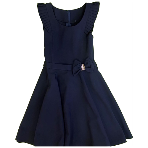 фото Школьное платье хлопок, размер 152, синий эратех