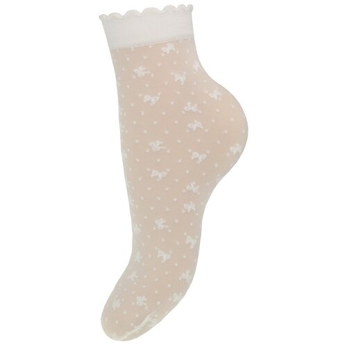фото Женские носки mademoiselle средние, 20 den, размер unica, бежевый