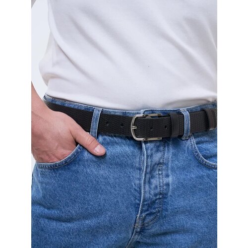 фото Ремень bb1, натуральная кожа, металл, для мужчин, размер 125, длина 125 см., черный