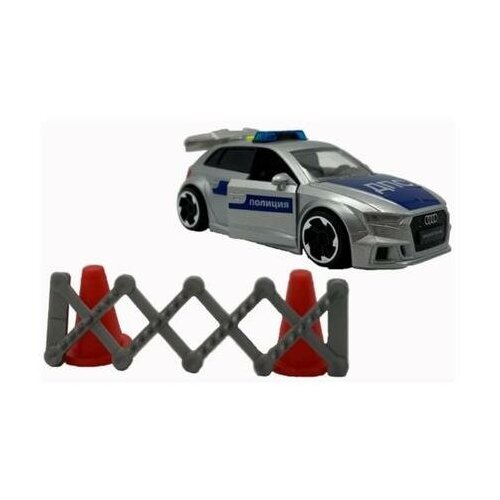 Транспорт без механизмов DICKIE Полицейская машинка Audi RS3, фрикционная, 15 см, свет/звук