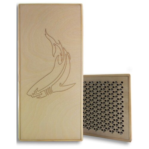 фото Доска садху с динамическими гвоздями, акула - 1 шаг 10мм светлая goodwood