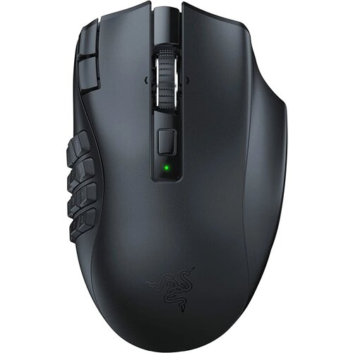 Мышь беспроводная Razer Naga V2 HyperSpeed чёрный USB + Bluetooth мышь razer deathadder v2 x hyperspeed