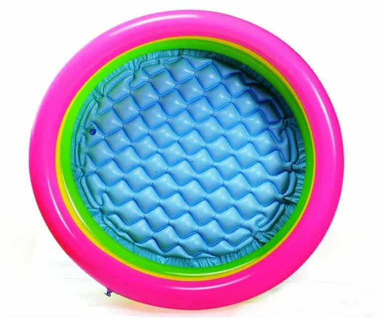 Детский бассейн Intex/надувной бассейн для детей от 1 до 3 лет/круглый бассейн с мягким дном/разноцветный - фотография № 3