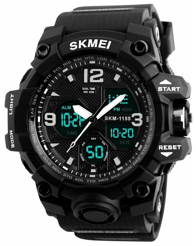 Купить Спортив��ые часы SKMEI Часы наручные мужские водонепроницаемые иударопрочные. SKMEI-1155В за 1257р. с доставкой