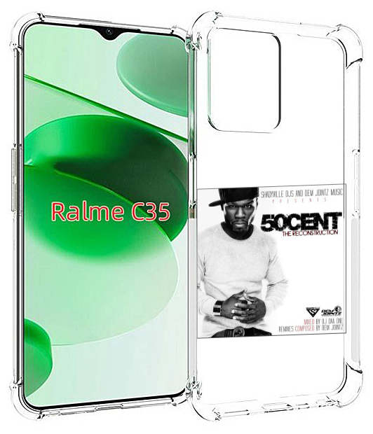 Чехол MyPads 50 Cent - The Reconstruction для Realme C35 / Narzo 50A Prime задняя-панель-накладка-бампер