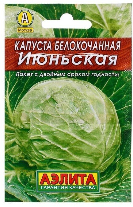 Семена Капуста белокочанная "Июньская" "Лидер", 0,5 г ,