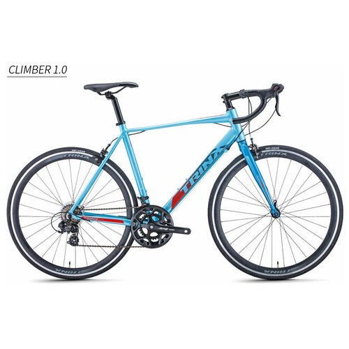Велосипед TRINX Climber 1.0, 24 скорости, синий рама 21