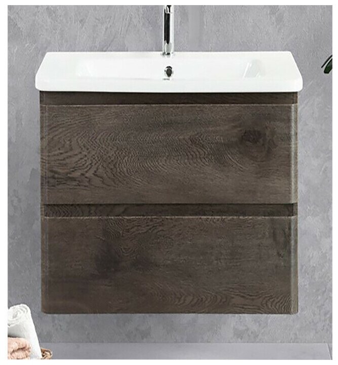 Тумба с раковиной BelBagno Albano-Cer 50 Rovere Nature Grigio (ALBANO-CER-500-2C-SO-RNG, 12050-KL)