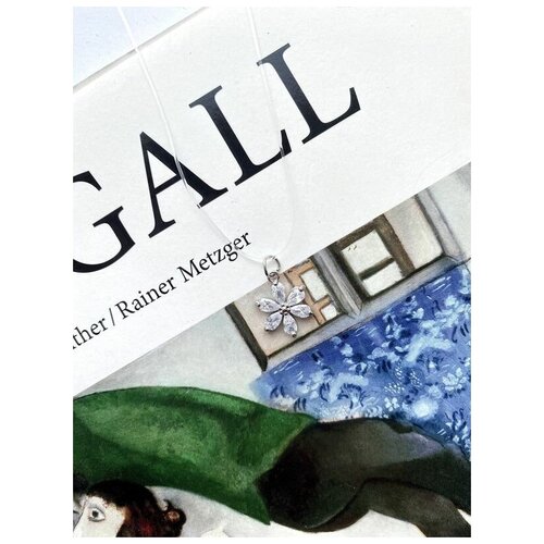 Чокер леска цветок стразы