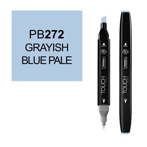 Маркер TOUCH Twin PB272 Серо-Синий Бледный (Grayish Blue Pale) двухсторонний на спиртовой основе