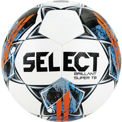Мяч футбольный SELECT Brillant Super TB V22, арт. 3615960001, размер 5, FIFA PRO, ПУ, термосшивка, бело-син-оранжевый