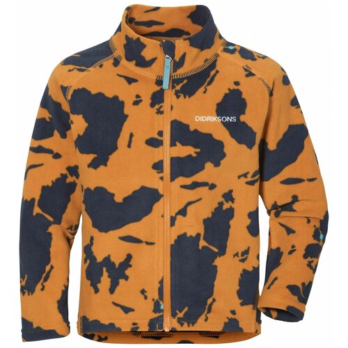 фото Куртка флисовая monte printed q4 503925-990 didriksons, размер 110, цвет 990-острова на золотом