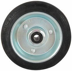 Колесо металлическое для тележек хозяйственных диаметр 100 мм, диаметр оси 8 мм