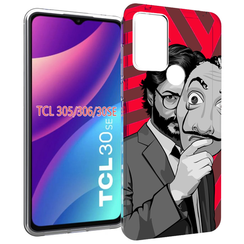 чехол mypads рио бумажный дом для tcl 30 tcl 30 5g tcl 30 plus задняя панель накладка бампер Чехол MyPads Профессор-бумажый-дом для TCL 30SE / TCL 305 / TCL 306 / TCL 30E задняя-панель-накладка-бампер