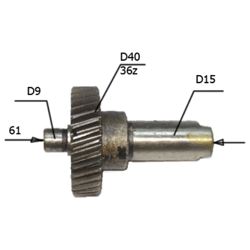 Блочок (шестерня -вал) пилы RZ Rebir