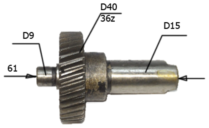 фото Блочок (шестерня -вал) пилы RZ Rebir