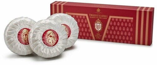 TRUEFITT&HILL Мыло для тела с легендарным ароматом 1805 3 шт в подарочной упаковке / Подарок для мужчины