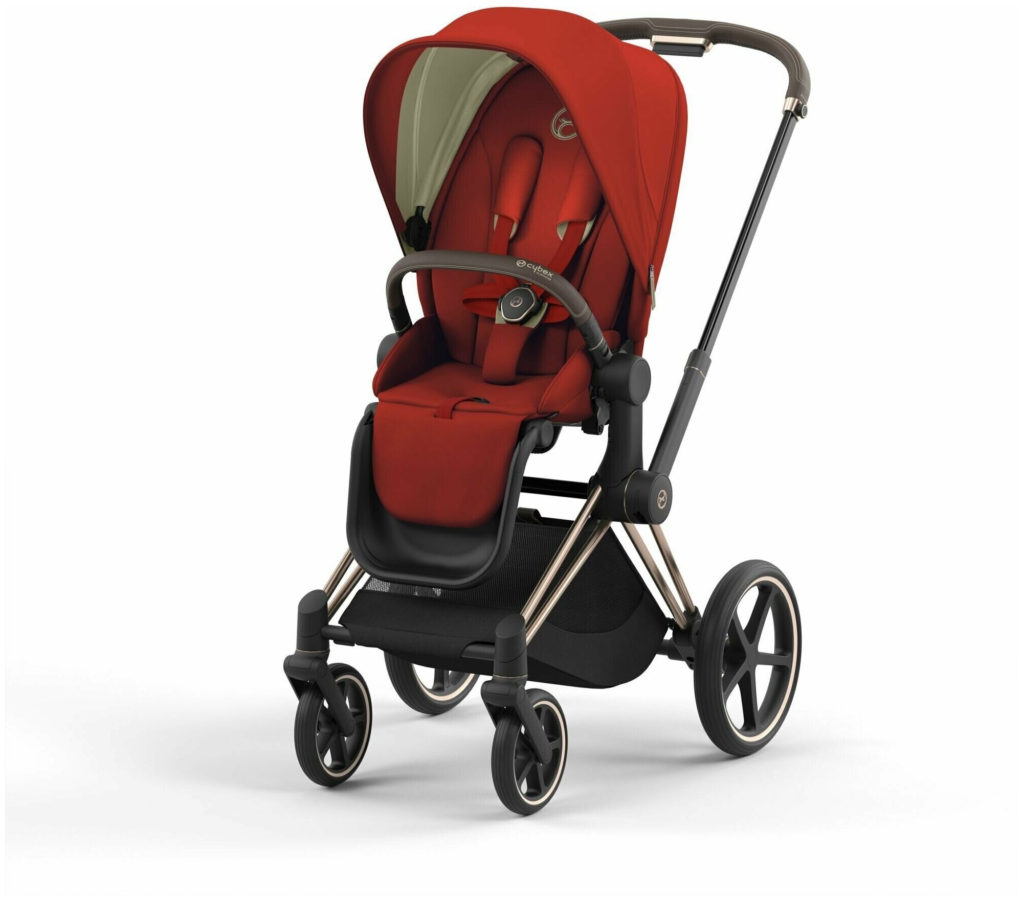 Прогулочная коляска Cybex Priam IV Autumn Gold на шасси IV Rosegold