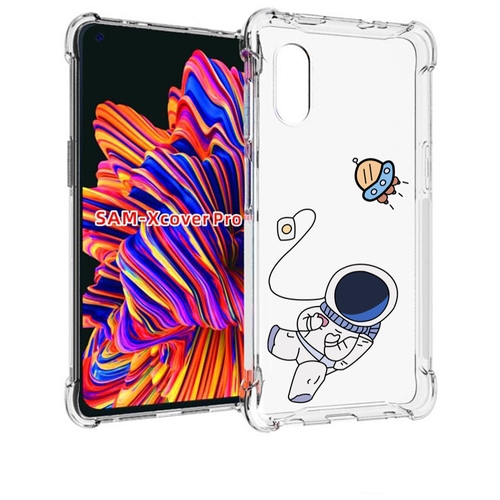 Чехол MyPads астронавт для Samsung Galaxy Xcover Pro 1 задняя-панель-накладка-бампер