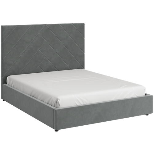 Кровать двуспальная Такома 160х200 с ПМ, холодный серый Вар.2