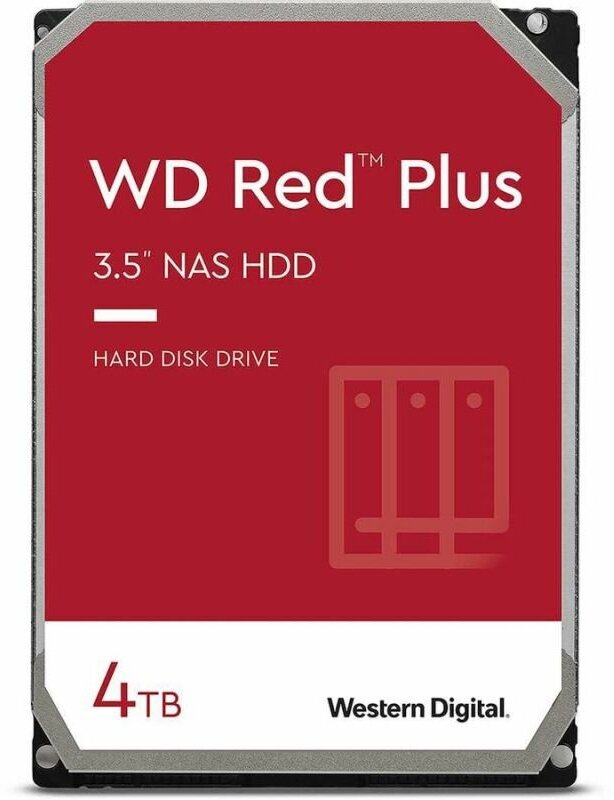 Жесткий диск Western Digital Original Red Plus SATA-III/4Tb/3.5 (WD40EFZX)