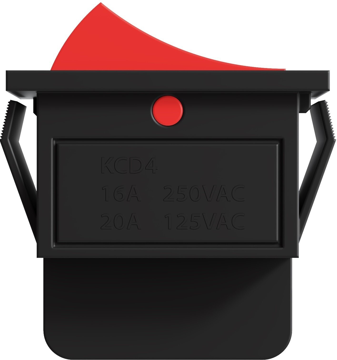 Кнопка-переключатель (тумблер) GSMIN KCD4-20 4-Pin, 250В (Черный) - фотография № 3