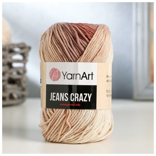 Пряжа Jeans crazy 55% хлопок, 45% акрил 160м/50гр (8201 принт) пряжа jeans crazy 55% хлопок 45% акрил 160м 50гр 8211 бир малин