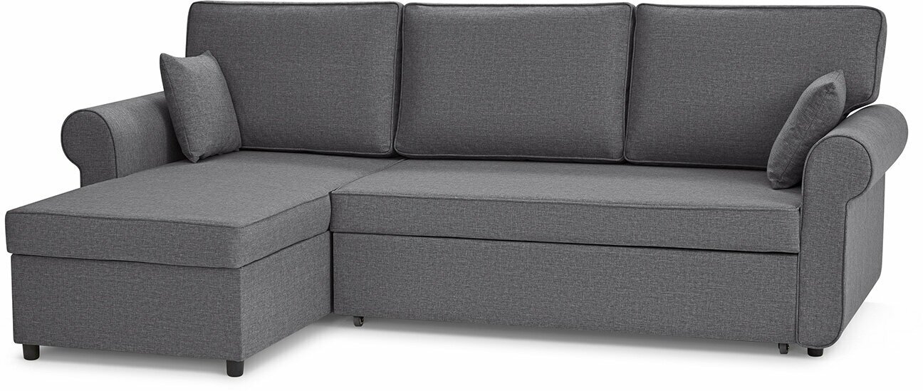 Угловой диван-кровать Hoff Рейн, универсальный угол, цвет темно-серый