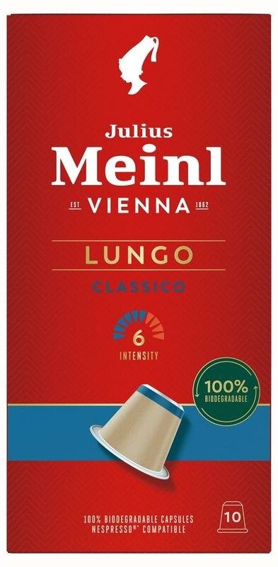 Кофе в капсулах для кофемашин Julius Meinl Lungo Classiсо Bio (10 штук в упаковке) - фотография № 1