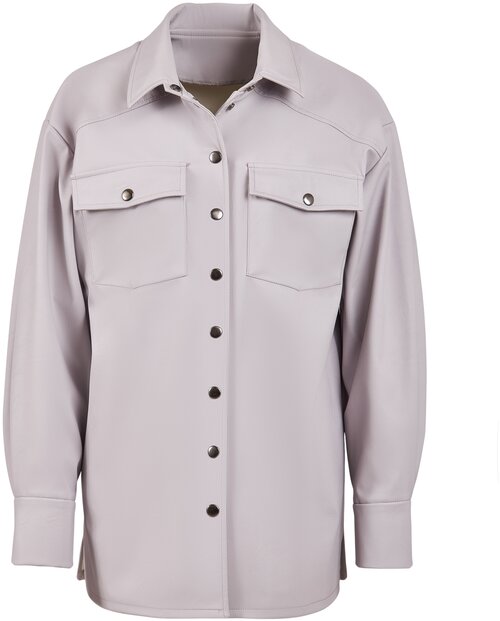Рубашка  Skin 2 Skin, классический стиль, оверсайз, длинный рукав, однотонная, размер M, серый