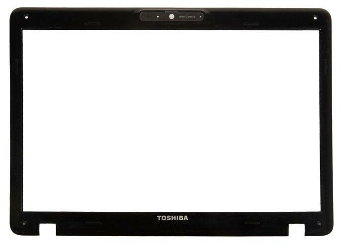 Рамка экрана (рамка крышки матрицы, LCD Bezel) для ноутбука Toshiba Satellite PRO U500-1DK черная, пластиковая. С разбора.