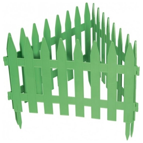 Забор декоративный Palisad 28 x 300 см, зеленый 65005