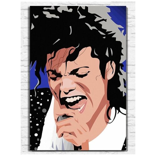 Картина по номерам на холсте музыка Майкл Джексон - 11391 В 60x40