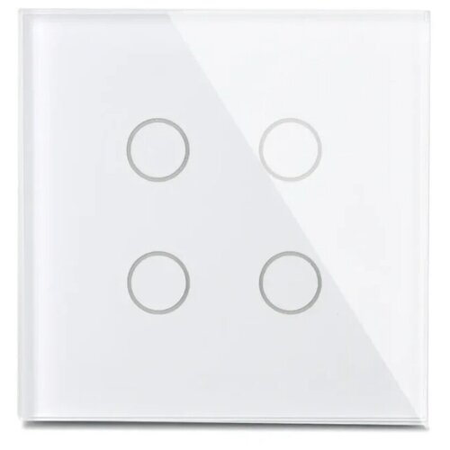 Умный сенсорный выключатель DiXiS Wi-Fi Touch Wall Light Switch (Ewelink) 4 Gang / 1 Way (86x86) White (TSW4-E)
