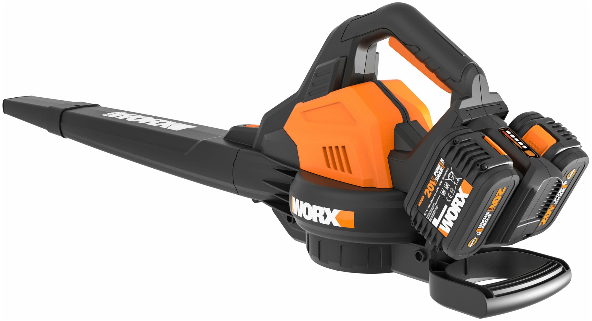 Воздуходувка-пылесос аккумуляторная бесщеточная WORX WG583E 40В 4 Ач х2 ЗУ 2А x2 коробка