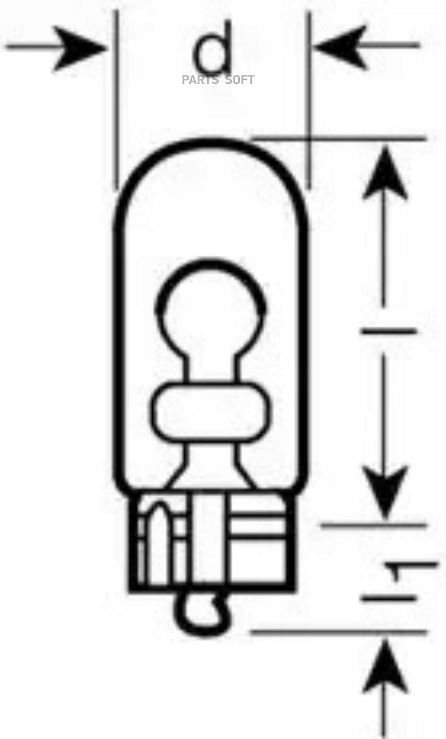 OSRAM 2825-02B Лампа 12V W5W 5W OSRAM ORIGINAL LINE 2 шт. блистер 2825-02B