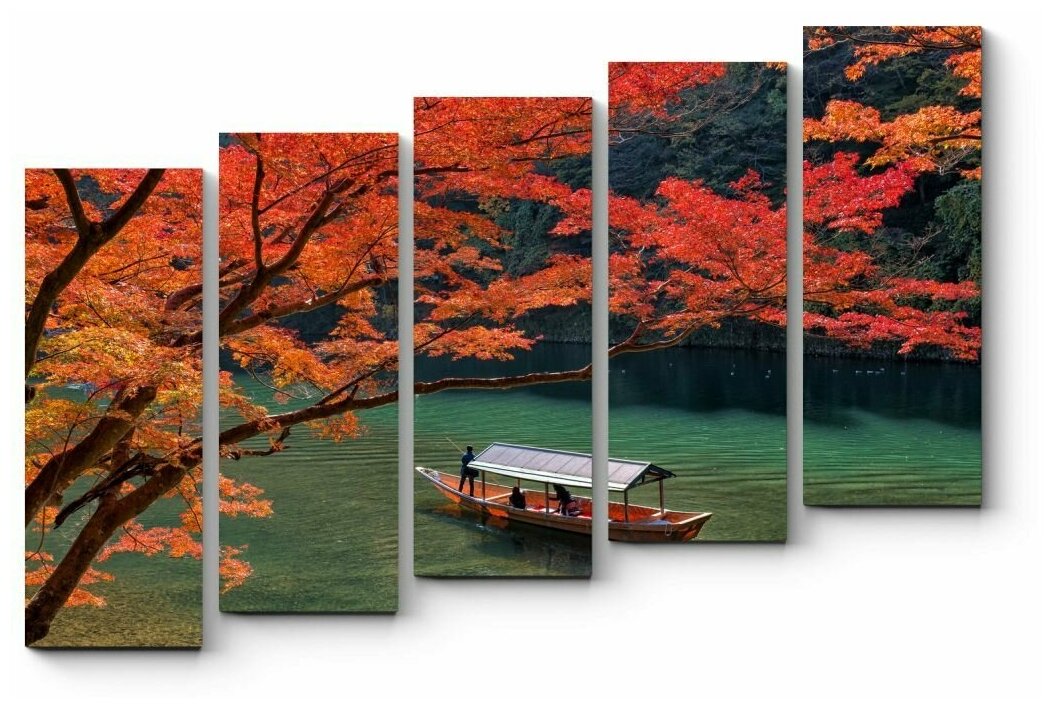 Модульная картина По течению безмятежности, Киото 220x154