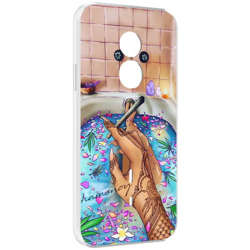 Чехол MyPads девушка в ванне женский для Doogee S51 задняя-панель-накладка-бампер